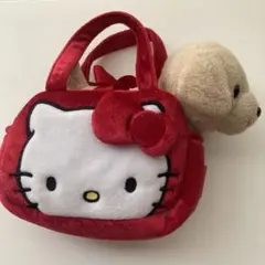 サンリオ　ハローキティ　犬　お出かけ　かばん　ぬいぐるみ　バッグインぬいぐるみ