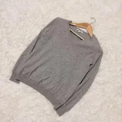 UNIQLO カシミヤ100％ Vネックニット グレー ベーシック 上質素材
