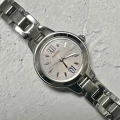 SEIKO シルバー 電波ソーラー腕時計