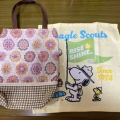 組み合わせ変更不可♡新作♡新品♡スヌーピーハンドタオル＆トートバッグセット