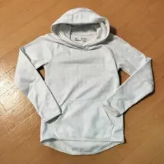 140cm UNDER ARMOUR フード付きパーカー M 白 ホワイト