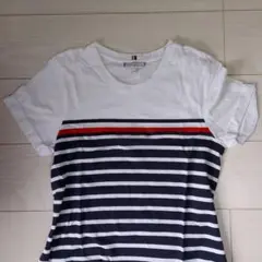 TOMMY HILFIGER ストライプ 半袖ワンピース Sサイズ