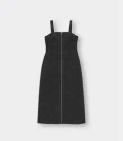 GU デニムフロントジップワンピース ブラック L