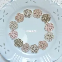 8019　ベージュの桜の花　水引パーツ　ラッピング　御祝儀袋　入学式　花モチーフ