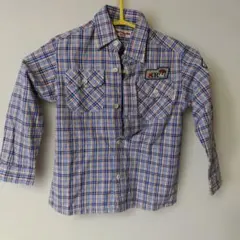 MH　ミキハウス チェック柄 長袖シャツ