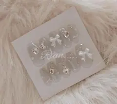 ワンホン ちゅるん ニュアンス ショートバレリーナ 韓国 ネイルチップ sale