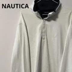 NAUTICA スウェット ハーフジップ XL ホワイト