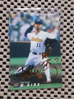 カルビー プロ野球カード 2000 木田優夫 オリックス 箔押しサイン