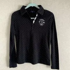 【新品未使用】Callaway ドット柄 長袖ポロシャツ レディース
