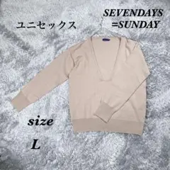 SEVENDAYS=SUNDAY (L) ニット 長袖 プランジングネックのサムネイル