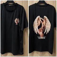 ロムウェ ポリエステル 羽 フェザー イナズマ プリント ポリTシャツ古着屋購入のサムネイル
