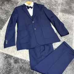 ネイビー フォーマルスーツ 蝶ネクタイ付き 170cm~