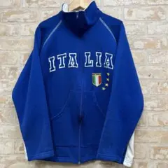 【古着】イタリア国旗刺繍 ジップアップフリース