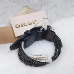 ✨新品タグ付✨DIESEL ディーゼル 2-ZIPALIP ブレスレット レザー