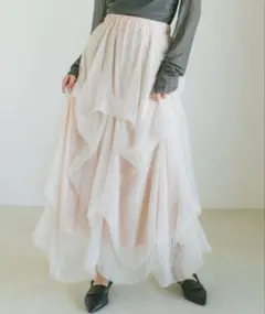 VANNIE U タックデザインチュールスカートのサムネイル