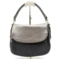 【美品】kate spade ケイトスペード 2WAYショルダーバッグ グレー