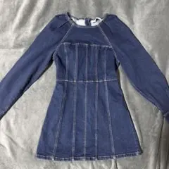 ZARAデニムミニワンピース　M