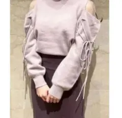 【期間限定】SNIDEL シースルーショルダーニットプルオーバー