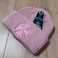 当日発送残り１点 ニット帽ビーニー帽子クロムロゴキャップピンク