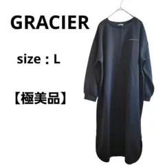 【極美品】GRACIER ロングワンピース カットソー 黒 L 長袖 ゆったり