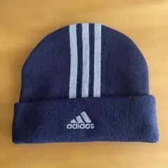 adidas ネイビー 3本ライン帽子