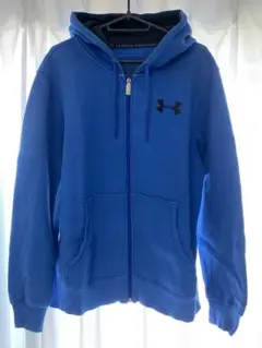 UNDER ARMOR ジップアップパーカー メンズ 冬 春 ゆったり ブルー