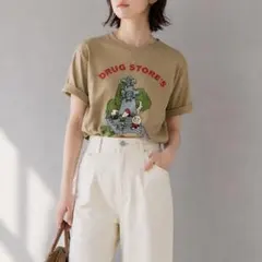 ドラッグストアーズ［M］新品タグ付◎やわらかコットン◎ビッグプリントカットソー