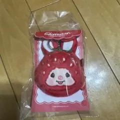 【韓国】モンチッチ チムたん いちご ウサギ キャラクター ポーチ キーホルダー