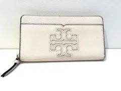 ⭐️Tory Burch　トリーバーチ　長財布　白　ホワイト　ラウンドファスナー