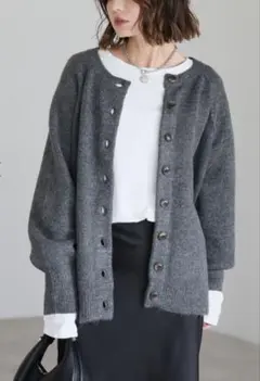 Bonjour Sagan ラグランスリーブニットカーディガン