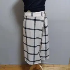 INED チェック柄プリーツスカート