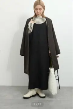 サマンサモスモスブルー　ヘリボーンキャミワンピース　ブラック　フリーサイズ