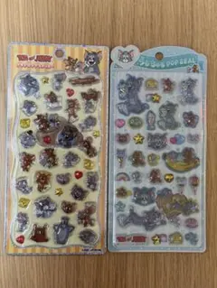 トムとジェリー プチドロ うるちゅるポップシール 2シートセット