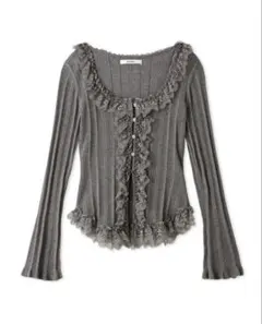 Sustainableフリルニットプルオーバー　新品未使用タグ付き