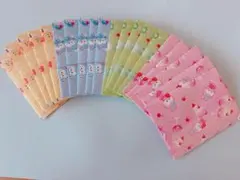 【ハンドメイド】カラフルクリームソーダ柄 ミニ封筒20枚
