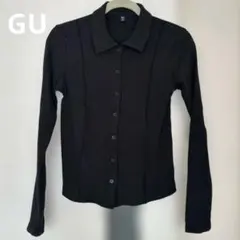 GU ジーユー　ブラウス　ニット　黒　長袖　カーディガン