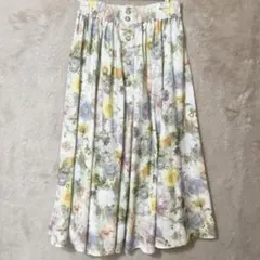 axes femme♡レディース 花柄ロングスカート Mのサムネイル