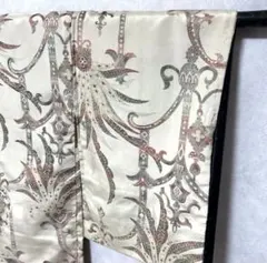 価格変更しました　【マジョリカお召】モダンでオシャレな柄キラキララメ 羽織