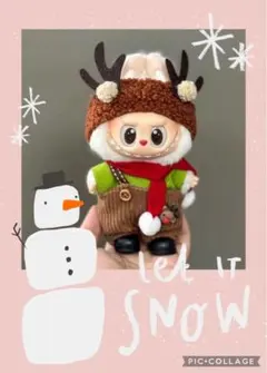 LABUBU ラブブ　ぬいぐるみ洋服　クリスマストナカイ着せ替え
