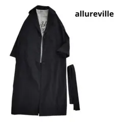 allureville ロングコート　羽織　薄手　リボン紐付　紺色　日本製のサムネイル