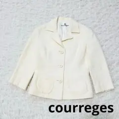 【極美品】クレージュ courreges テーラードジャケット 38 白ホワイトのサムネイル