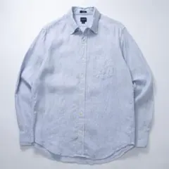 J.CREW　ジェイクルー　リネンシャツ　ブルーストライプ　サックスブルーのサムネイル