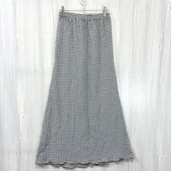 【新品タグ付】アースミュージック＆エコロジー ギンガムチェック ロングスカート