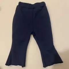 Aosta ネイビー フレア　ジェリーパンツ L