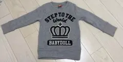 BABYDOLL クラウン トレーナー　グレー　100cm