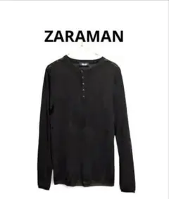 ZARA MAN レーヨン混ヘンリーネック ブザムシャツニットのサムネイル