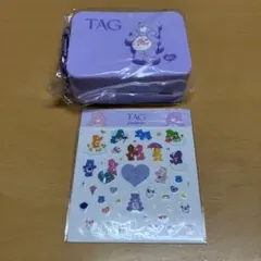 TAG ケアベア シリコンポーチ　シール　セット　まとめ売り