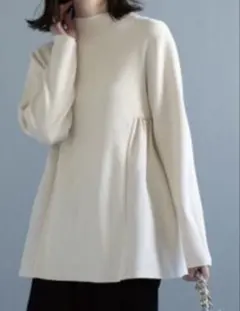 OPAQUE.CLIP ドッキングフレアシルエットニット