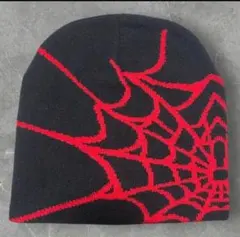 ビーニー y2k スケボー キャップ ニット帽 グランジ 平成クモの巣 Y2K