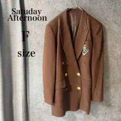 SaturdayAfternoon テーラードジャケット ブラウン 美 秋コーデ